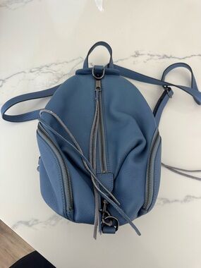 Rebecca Minkoff Blue Pebbled Leather Mini Backpack